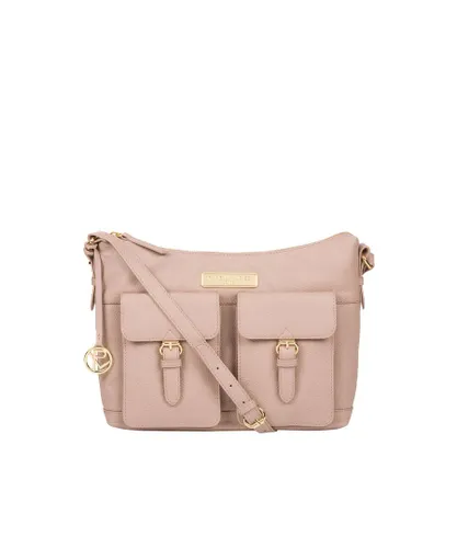 Pure Luxuries Womens 'Jenna' Blush Pink Leather Shoulder Bag - One Size