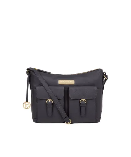 Pure Luxuries Womens 'Jenna' Navy Leather Shoulder Bag - One Size