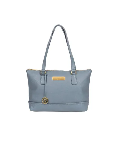 Pure Luxuries Womens 'Keira' Blue Cloud Leather Handbag - One Size