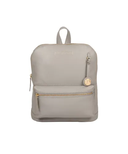 Pure Luxuries Womens 'Kinsely' Grey Leather Backpack - One Size