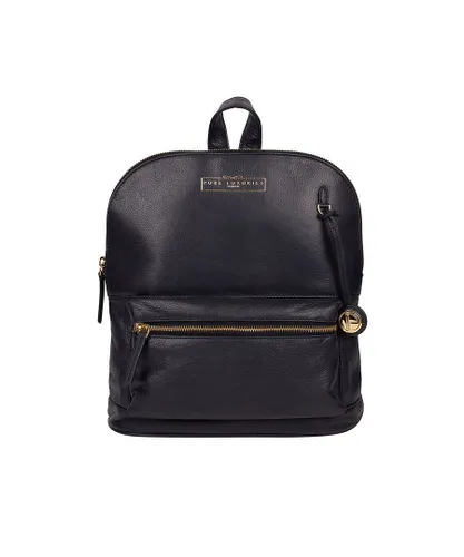 Pure Luxuries Womens 'Kinsely' Navy Leather Backpack - One Size
