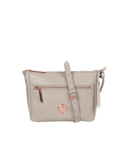 Pure Luxuries Womens 'Matisse' Grey Leather Cross Body Bag - One Size