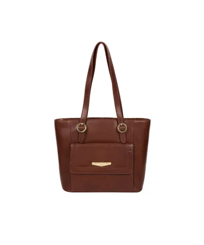 Pure Luxuries Womens 'Penelope' Italian Tan Vegetable-Tanned Leather Handbag - One Size