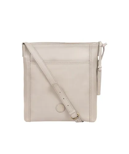 Pure Luxuries Womens 'Plumpton' Dove Grey Leather Cross Body Bag Leather (archived) - One Size