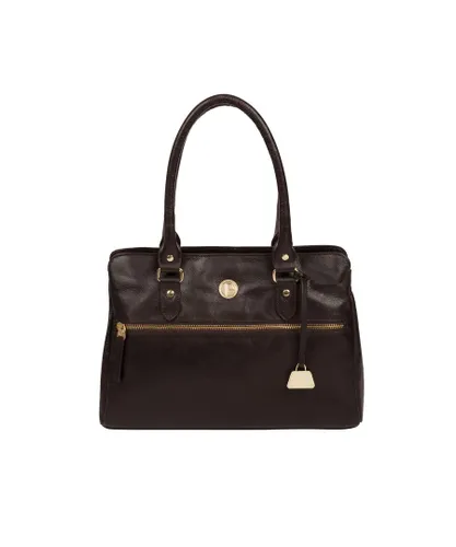 Pure Luxuries Womens 'Poppy' Dark Brown Leather Handbag - One Size