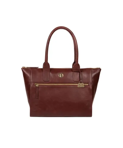 Pure Luxuries Womens 'Primrose' Chestnut Leather Tote Bag - One Size