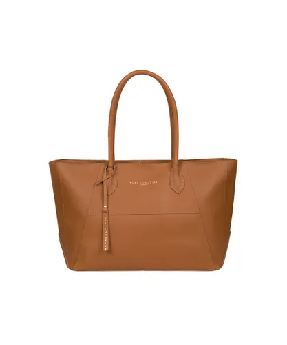 Pure Luxuries Womens 'Storrington' Saddle Tan Vegetable-Tanned Leather Tote Bag - One Size