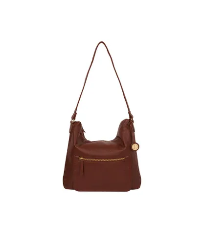 Pure Luxuries Womens 'Tenley' Chestnut Leather Shoulder Bag - One Size