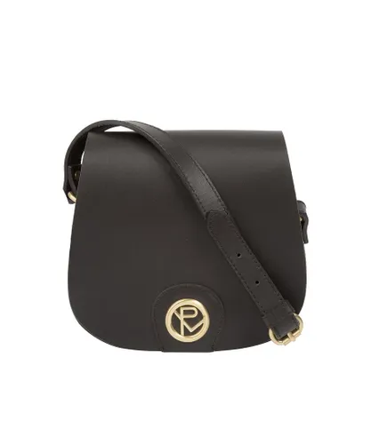 Pure Luxuries Womens 'Torver' Black Leather Cross Body Bag - One Size