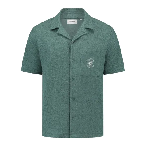Pure Path , Short Sleeve Shirts ,Green male, Sizes: