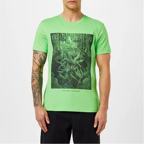 PURPLE BRAND Clean Graphic T-Shirt - Green