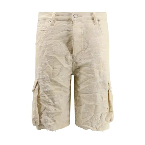 Purple Brand , Men's Clothing Shorts Beige Ss24 ,Beige male, Sizes: