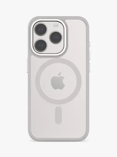 QDOS Hybrid Soft & Snap Case for iPhone 15 Pro - White/Grey - Unisex