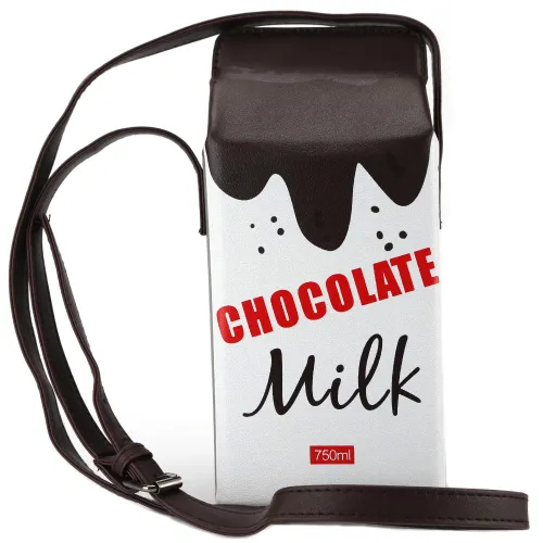 QiMing Chocolate Milk Box CrossBody Purse Bag