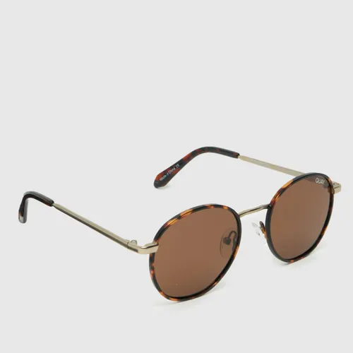 Quay Brown Talk Circles Sunglasses