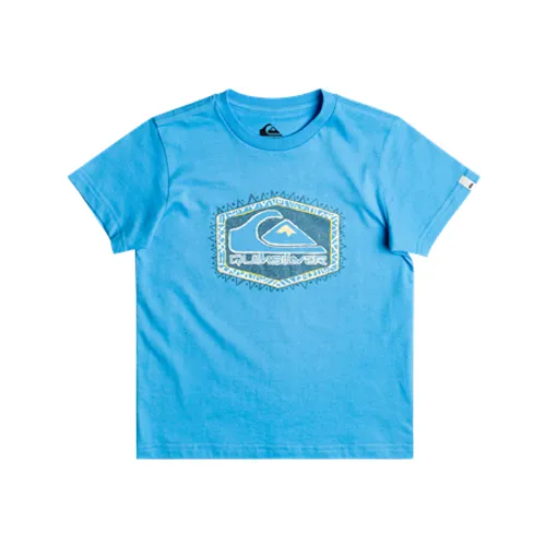 Quiksilver Boys Retro Lines T-Shirt - Azure Blue
