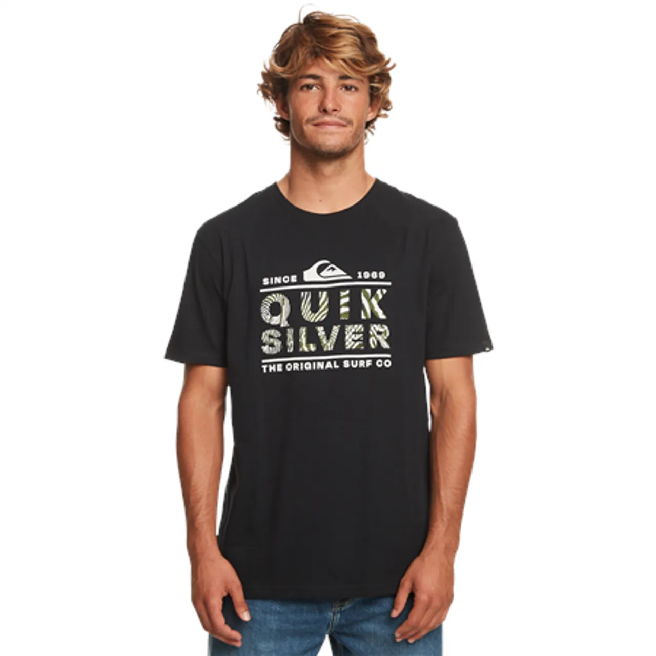 Quiksilver Logo Print T-Shirt - Black