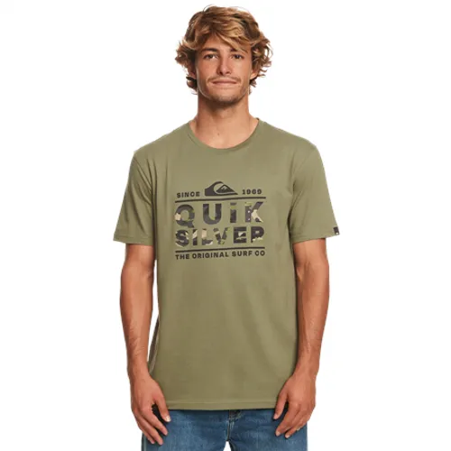 Quiksilver Logo Print T-Shirt - Four Leaf Clover