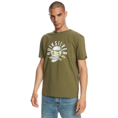 Quiksilver Rockin Skull T-Shirt - Four Leaf Clover
