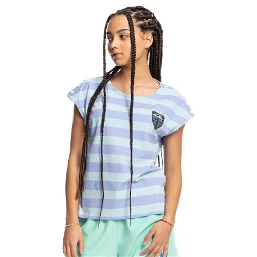 Quiksilver Womens Collection Stranger Things Lenora Stripped T-Shirt - Lenora Printed Stripes