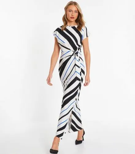 QUIZ White Stripe Maxi Dress New Look