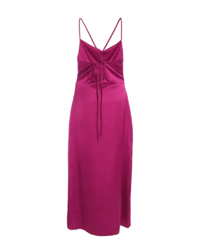 Quiz Womens Berry Satin Slip Maxi Dress
