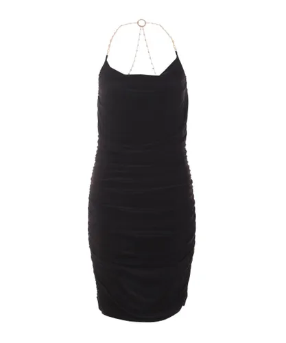 Quiz Womens Black Chain Bodycon Mini Dress