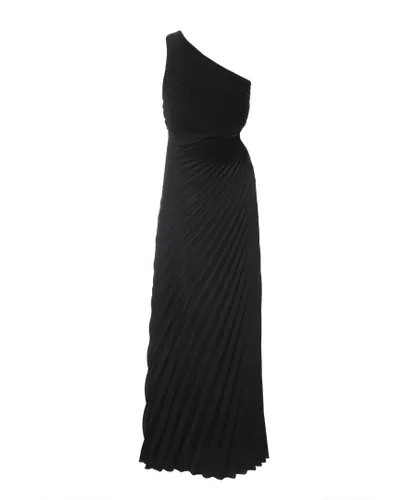 Quiz Womens Black One Shoulder Pleated Maxi Dress