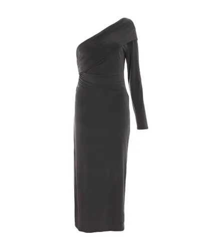 Quiz Womens Grey One Sleeve Bodycon Midaxi Dress
