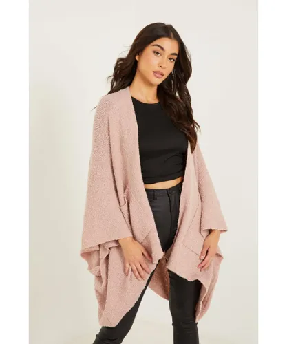 Quiz Womens Pink Cape with Pockets - One