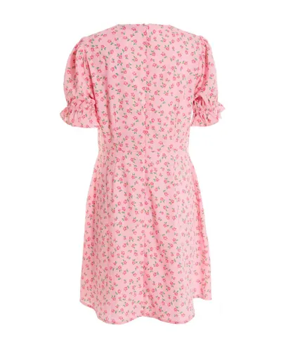Quiz Womens Pink Floral Mini Dress