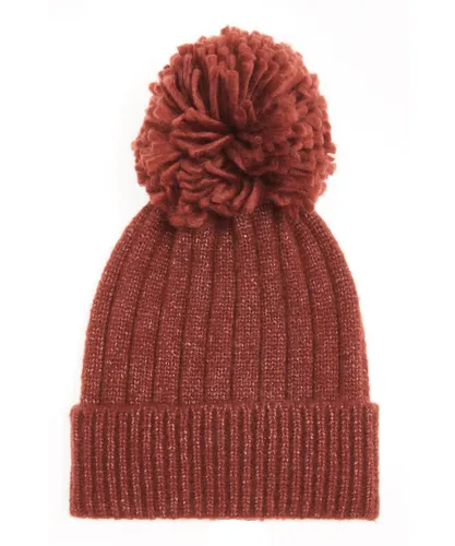 Quiz Womens Rust Pom Knit Hat - One