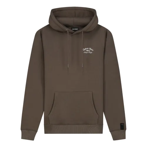 Quotrell , Brown Hoodies ,Brown male, Sizes: