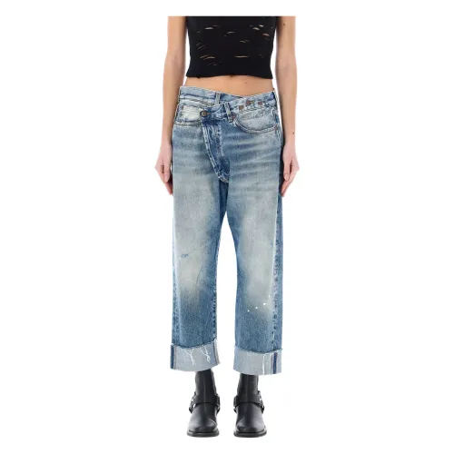 R13 , Casual Oversize Jeans ,Blue female, Sizes:
