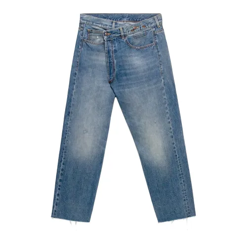 R13 , Crossover Jeans for Men ,Blue female, Sizes: