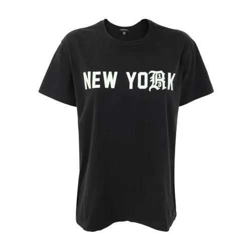 R13 , R13Ew York BOY T-Shirt ,Black female, Sizes: