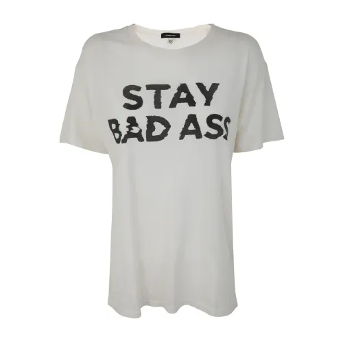 R13 , Stay Badass BOY T-Shirt ,Beige female, Sizes:
