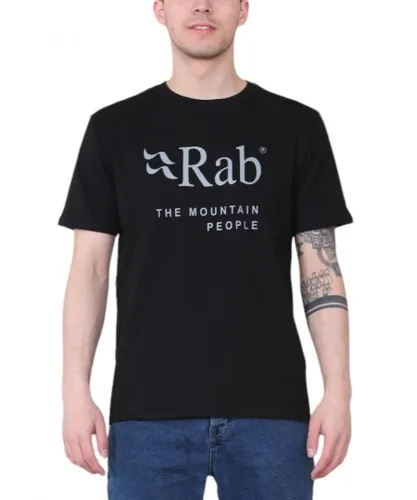 Rab Mens Stance Mountain T Shirt in Black Cotton