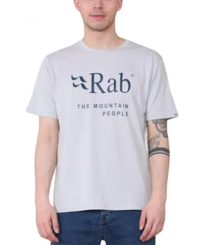 Rab Mens Stance Mountain T Shirt in Grey Cotton