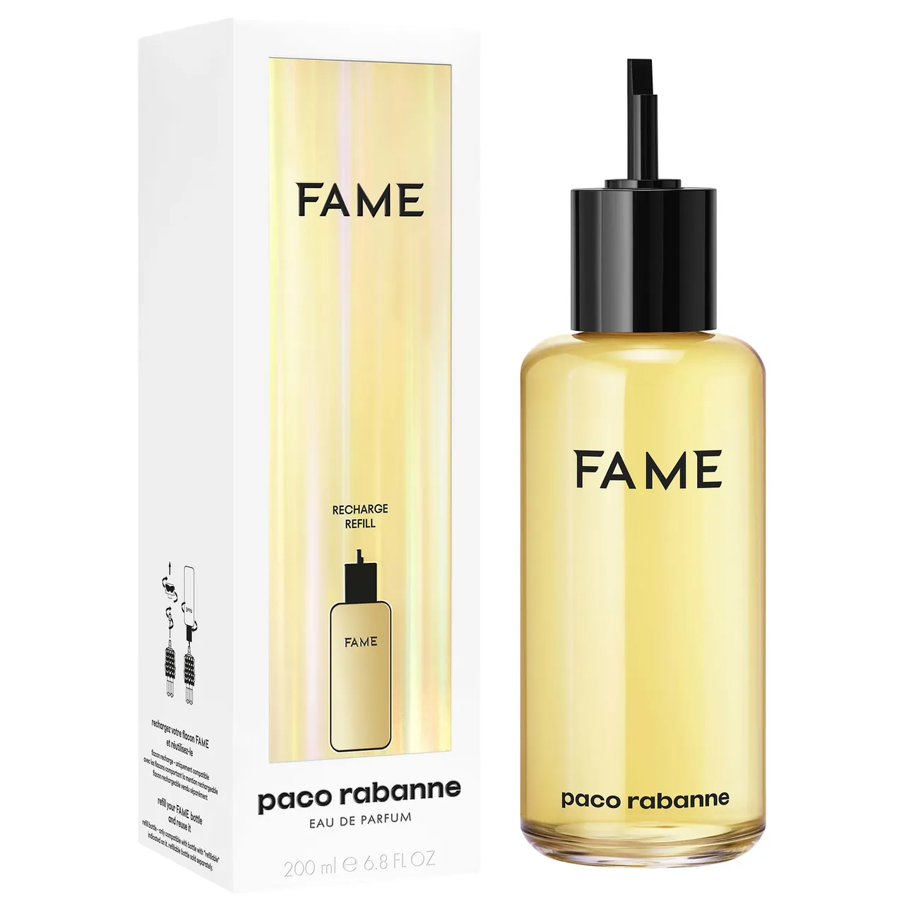 Rabanne Fame Eau De Parfum Refill Bottle 200ml