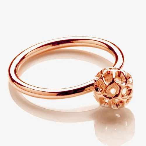 Rachel Galley Globe Rose Gold Plated Ball Ring G300-RG-LG