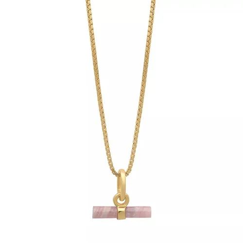Rachel Jackson London Necklaces - 22K Plated Mini T-Bar Necklace - gold - Necklaces for ladies