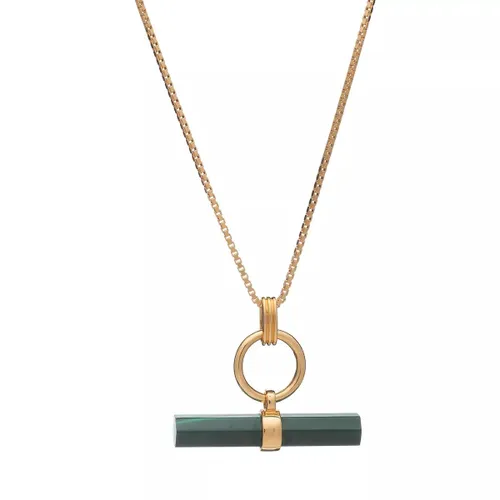 Rachel Jackson London Necklaces - Protection T-Bar Malachite Necklace - green - Necklaces for ladies