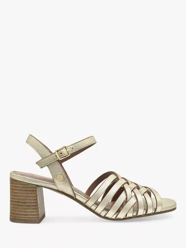 Radley Crossways Road Metallic Leather Woven Strap Sandals, Soft Gold - Soft Gold - Female