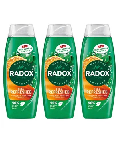 Radox Mens Shower Gel Feel Refreshed With Eucalyptus & Citrus Scent 450 ml, 3 Pack - NA - One Size