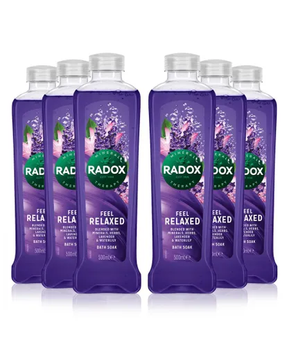Radox Unisex 100% Nature Inspired Fragrance Bath Soak, Feel Relaxed, 500ml, 6 Pack - Apple - One Size