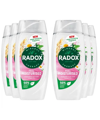 Radox Womens Mineral Therapy Shower Gel Feel Moisturised with chamomile & oat, 225ml, 6 Pack - NA - One Size