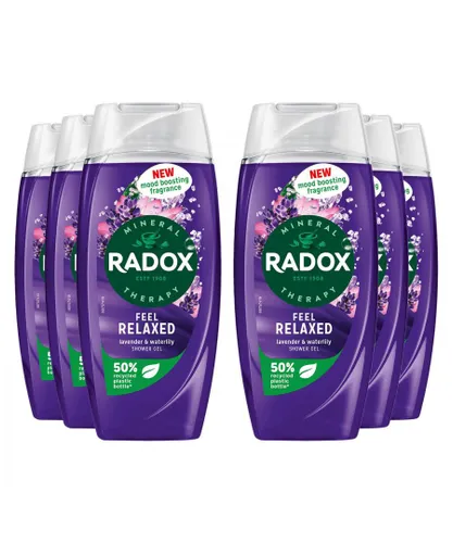 Radox Womens Mineral Therapy Shower Gel Feel Relaxed with Lovender & Waterlily, 225ml, 6 Pack - NA - One Size