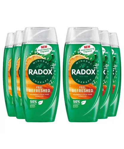 Radox Womens Shower Gel Feel Refreshed With eucalyptus & citrus Scent, 225ml, 6 Pack - NA - One Size