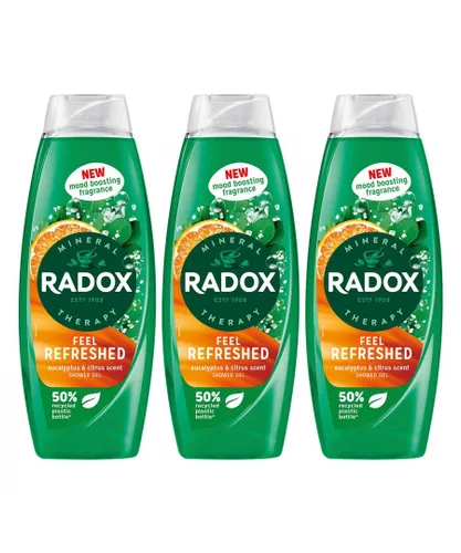 Radox Womens Shower Gel Feel Refreshed With eucalyptus & citrus Scent 675 ml, 3 Pack - NA - One Size